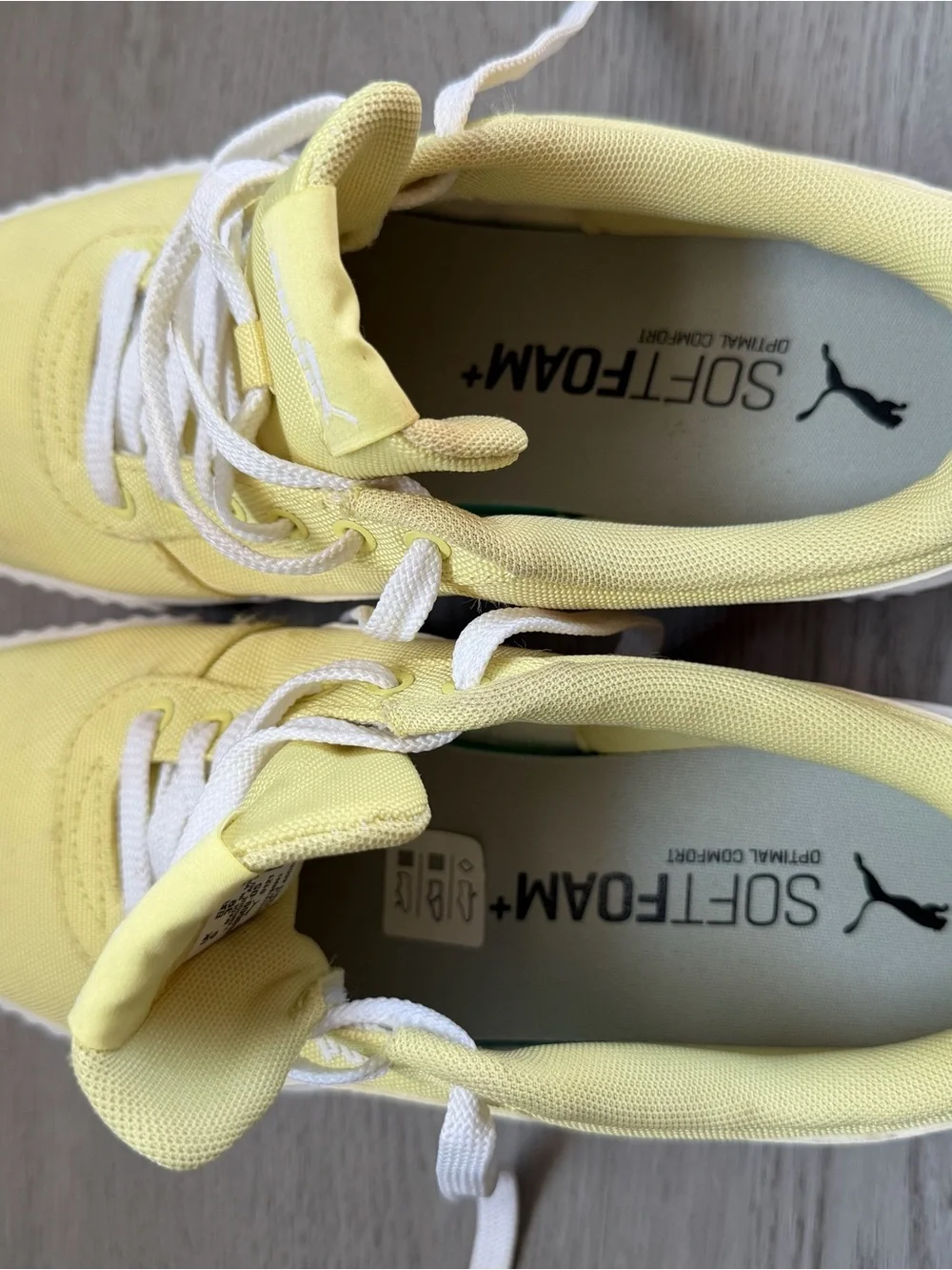 NWOT Puma Carina Canvas Platform Sneakers - Pastel Yellow - Women's 8.5